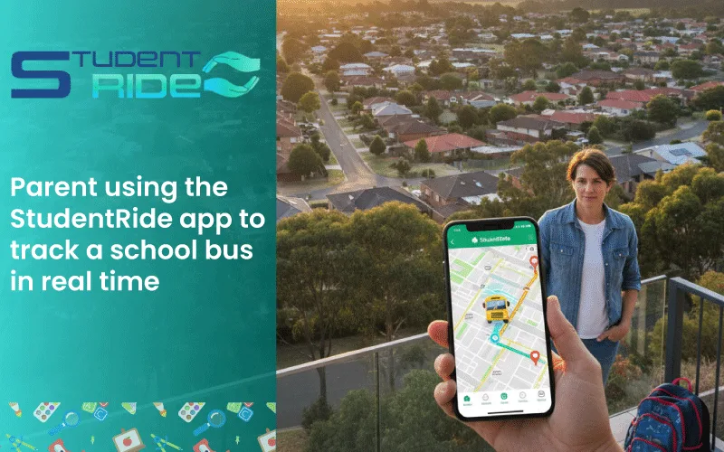Parent using the StudentRide app to track a school bus in real time